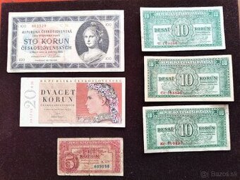 ČESKOSLOVENSKÉ POVOJNOVÉ BANKOVKY: 1945-1950