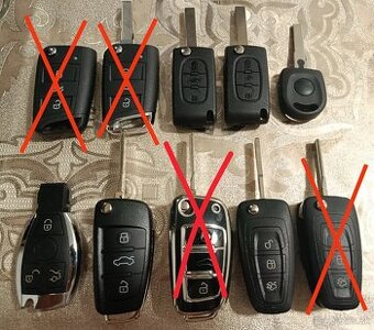 Náhradné kľúče Mercedes, Audi, Škoda, Ford