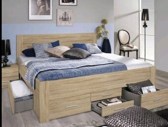 Postel 180x200, dub Sonoma