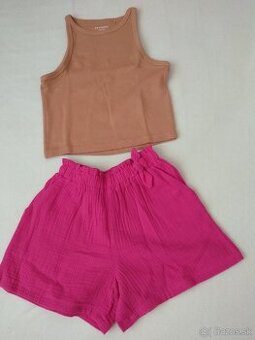 Dievčenské kraťasy a tričko Reserved veľkosť 134