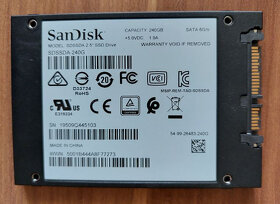 Predam malo pouzivane SSD disky 2,5" 240GB, 256GB, ramcek - 1