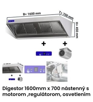 Nástenný digestor 1.6 s motorom