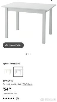 Detský stolík IKEA Sundvik