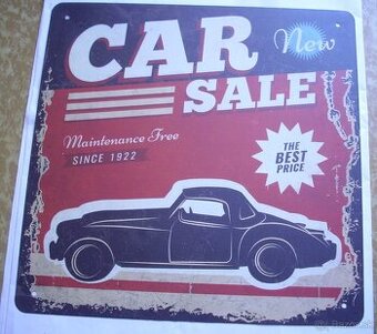 Hliníková tabulka k veteránom - car sale 1922