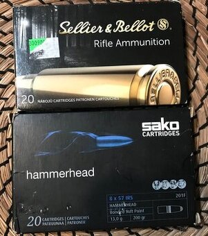 Náboje SAKO Hammerhead a S&B SPCE kal. 8x57 JRS