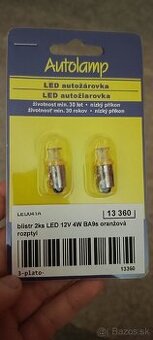 Autožiarovka BA9s oranžová