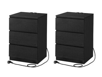 2x nočné stoliky s USB a zasuvkami - 1