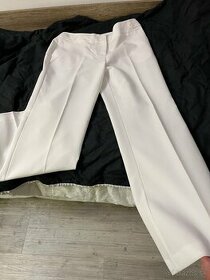 Biele elegantne nohavice