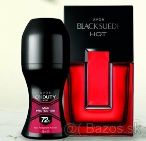 Black suede Hot Avon 75 ml + gulockovy deo antiperspirant