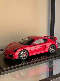 Porsche Cayman GT4 red 1/18