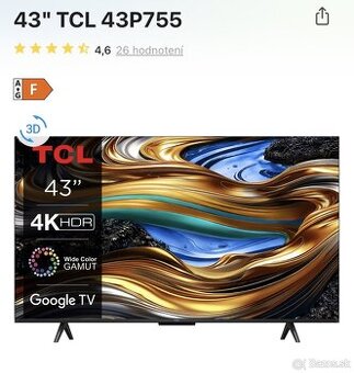 SMART TV TCL 43P755 Google