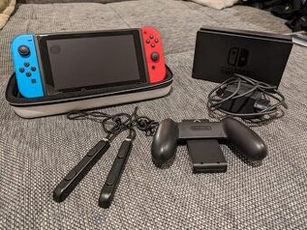 Nintendo Switch V2 + ochranná fólia + micro SD karta+ 6xhry