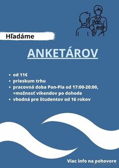 Hľadáme Vedúceho Skupiny Anketárov Poprad a okolie