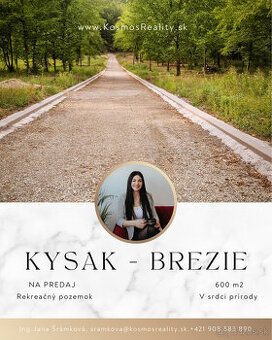 Na predaj rekreačný pozemok, Kysak-Brezie