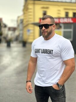 Luxusne tričko Saint Laurent biele