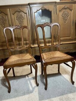 Vintage stolicky, drevo, 95x45x41 cm, vs 45 cm, 2ks,