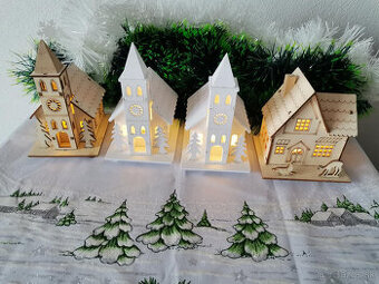 Drevené kostolíky  Vianoce