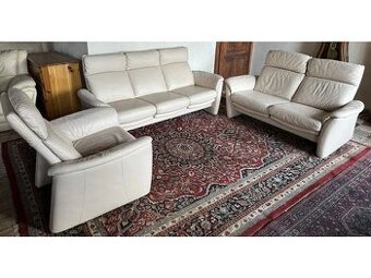 Luxusní kožená sedací souprava 3+2+1, 2883