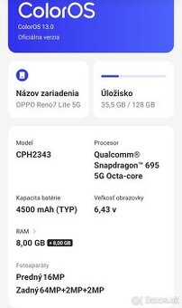 Oppo Reno 7Lite 5g