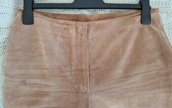 Kozene nohavice 40, brusena svetla koza