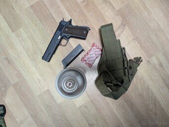 Predám arsoft pištoľ Colt M1911 – Green Gas + výhodný bundle