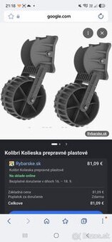 Kolieska na čln Kolibri