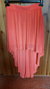 Krásna letná neónovo-ružová sukňa zančky H&M - 1
