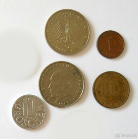 Mince - rôzne druhy na predaj - československé, Euro, britsk - 1