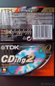 Zabalené audiokazety TDK CDing 2 60 min chrome