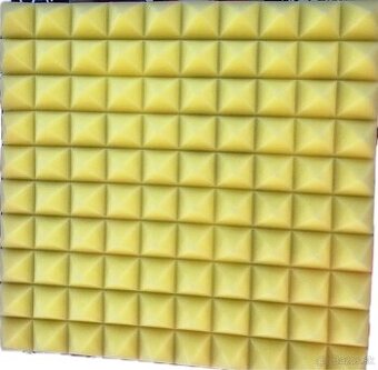 Žltá akustická pena pyramída