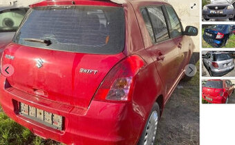 Suzuki Swift 1.5 2008 predám DVERE, MOTOR M15A, ZADNÝ NÁRAZ