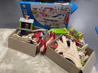BigJigs Rail vláčikodráha doprava-stavebnica drevená