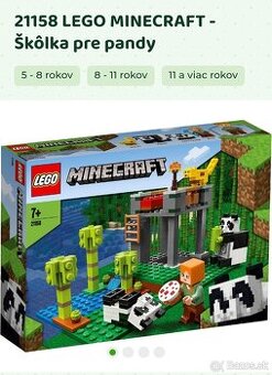 Lego Minecraft - škôlka pre pandy