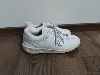 Prestige 42 - kožené biele topánky