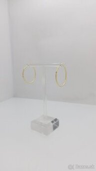 Zlaté náušnice vzorovane krúžky