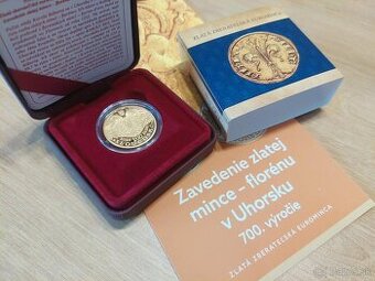100 € Zavedenie zlatej mince – florénu v Uhorsku 2025