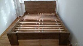 Manželská posteľ s roštami, 160x200 drevená posteľ krásna