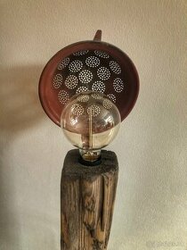 Industriálna lampa - staré drevo