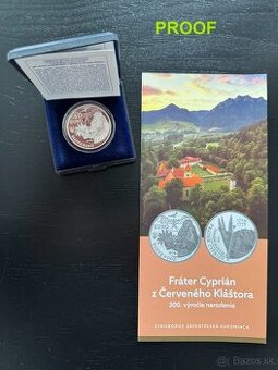 Strieborna minca Fráter Cyprián