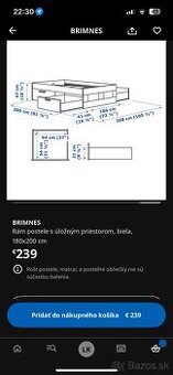 Manželská posteľ IKEA