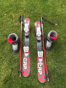 Detský lyžiarsky set (lyže, lyžiarky, palice)