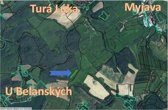 Predám lesný pozemok k.ú. Turá Lúka 4061m2 - po 0,73€/m2