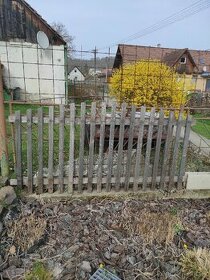 Plot, drevený plot.