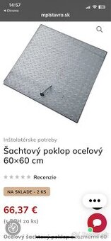 Poklop ocelovy na sachtu