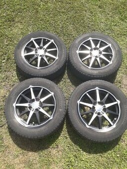 Alu disky 4x100 na letnych pneu 175/65/ r15 - 1