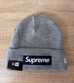 Supreme Grey Box Logo Beanie
