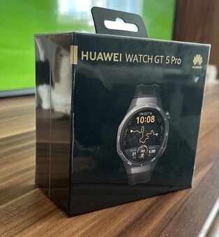 Predám zabalený -nový Huawei Watch GT 5 Pro 46 mm Black