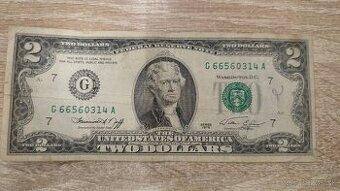 Predám bankovku 2 usd (ročník 1976)