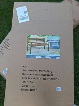 Záhradná lavička hnedá WAREN