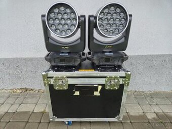 Otočné hlavy 19x15w RGBW Led Beam Wash zoom ring + case